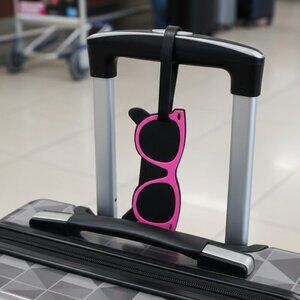 NEW Luggage Tag - Bright Pink Sunglasses!